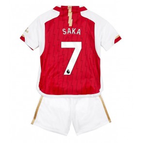 Arsenal Bukayo Saka #7 Domaci Dres za Dječji 2023-24 Kratak Rukavima (+ kratke hlače)